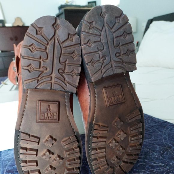 NIB Frye Valerie tall belted boots, cognac, fully fur lined!  8.5 (more like 8) - Picture 12 of 13